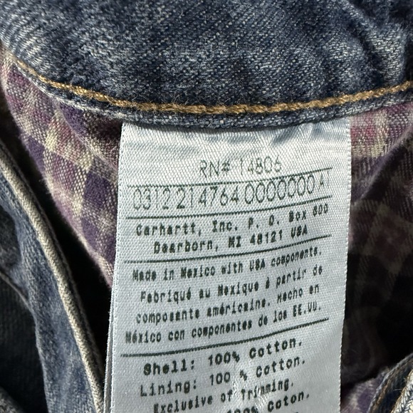 Carhartt Women's Flannel Lined Original Fit Straight Leg Jeans 14806 Sz 12 40x30 - Picture 10 of 14